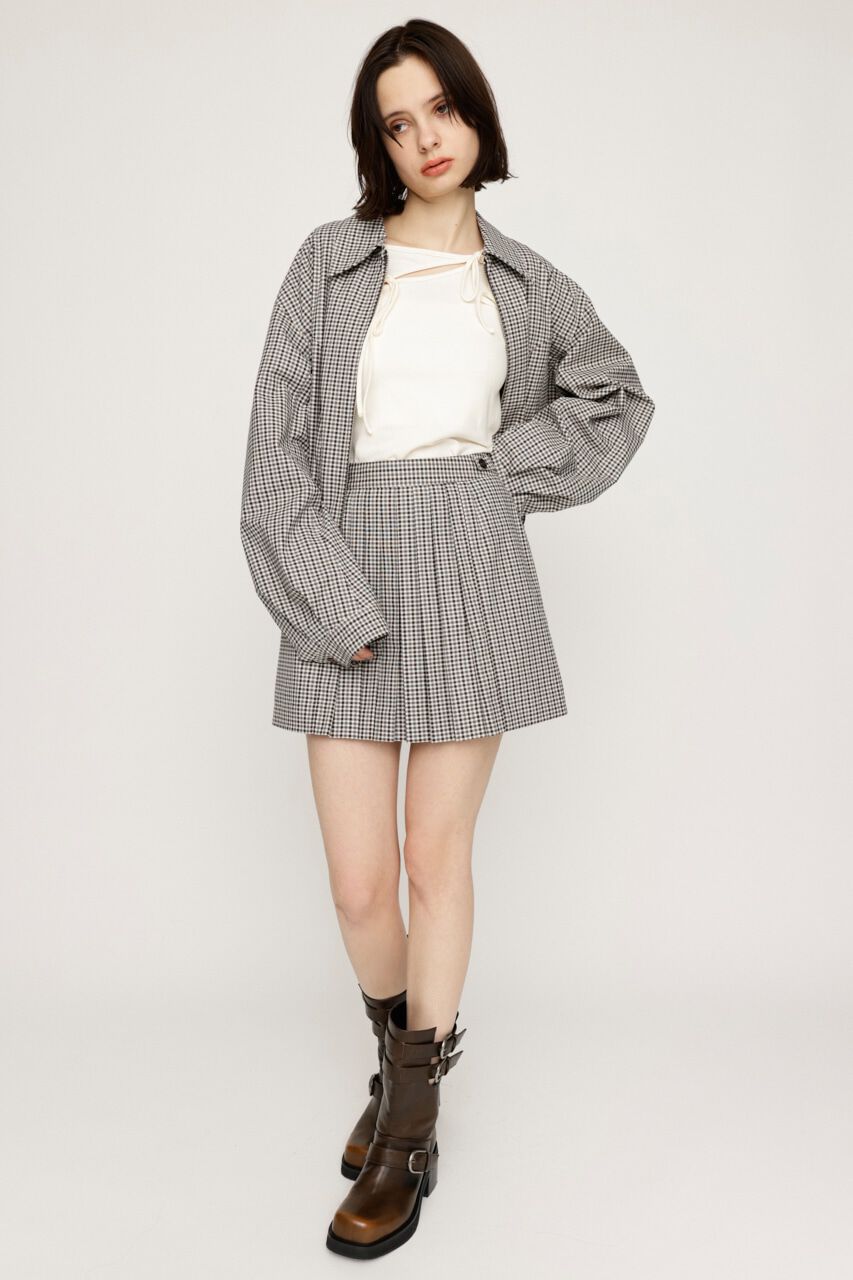 SLY「FRONT PLEATS ショートスカート」|スカート|