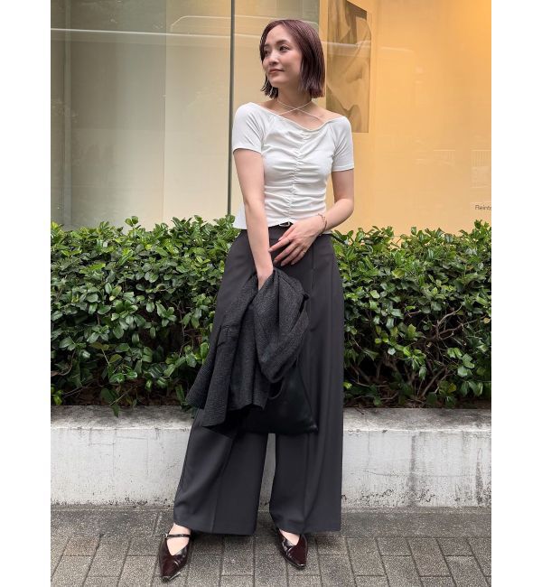 LAGUNAMOON「オフショルギャザーカットソー」|Tシャツ・カットソー|