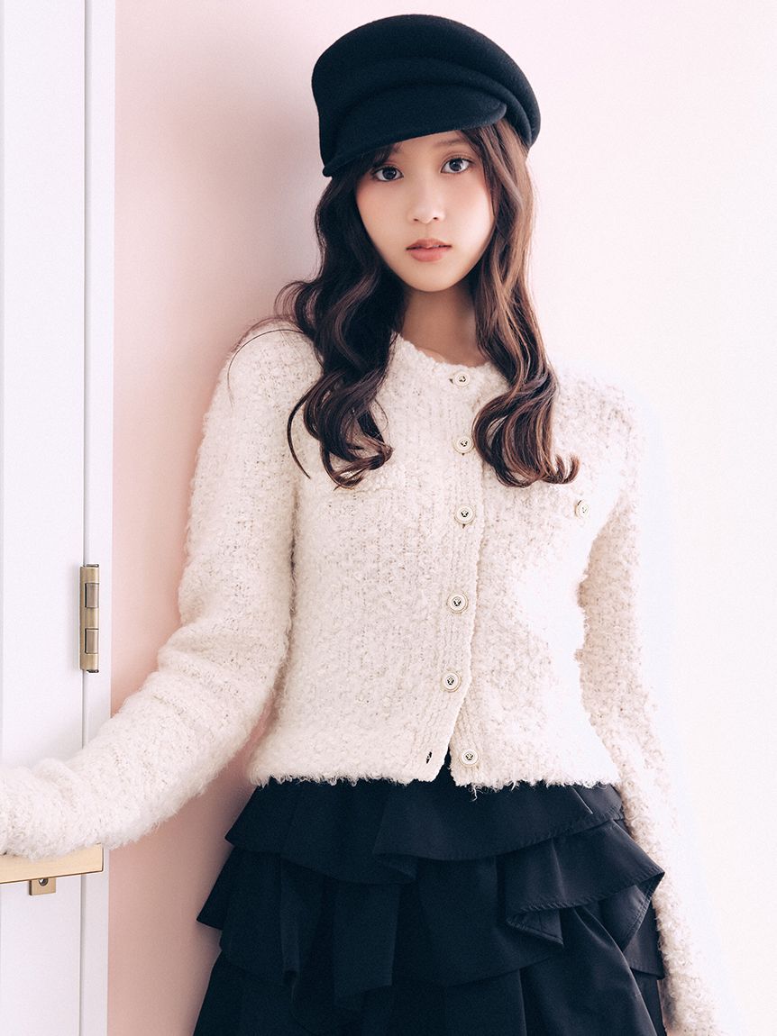 SNIDEL「【HIGH QUALITY】アルパカシルクミックスニットジャケット」|テーラードジャケット|