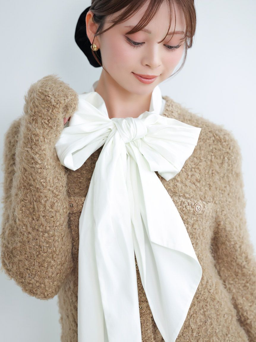 SNIDEL「【HIGH QUALITY】アルパカシルクミックスニットジャケット」|テーラードジャケット|