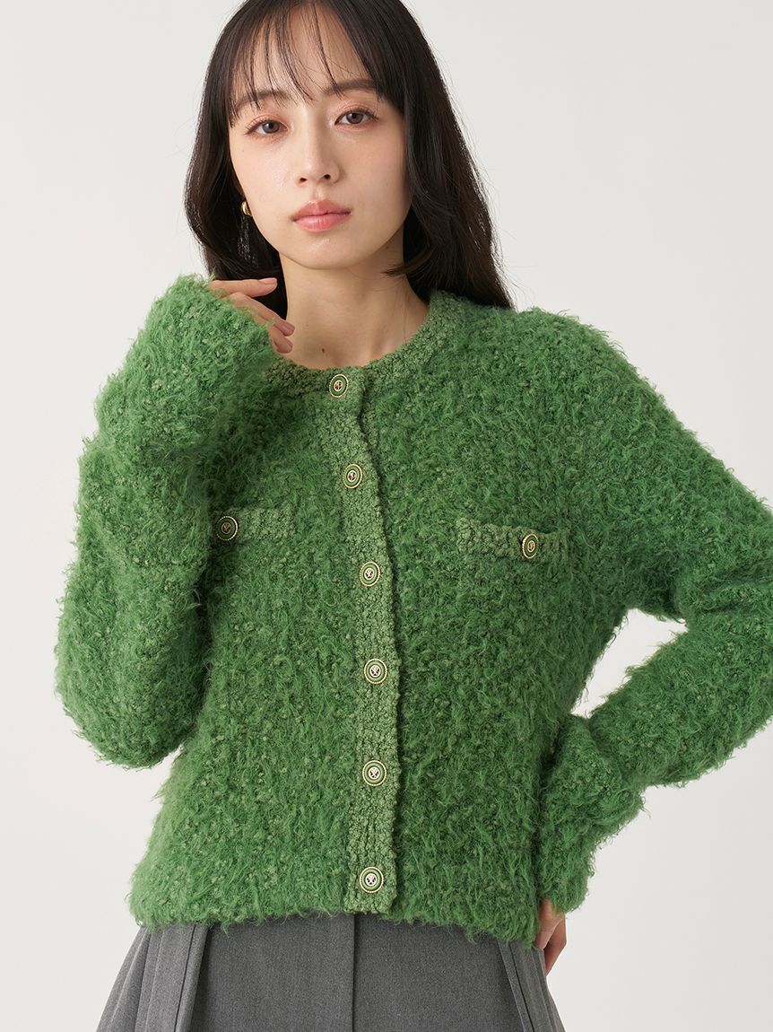 SNIDEL「【HIGH QUALITY】アルパカシルクミックスニットジャケット」|テーラードジャケット|