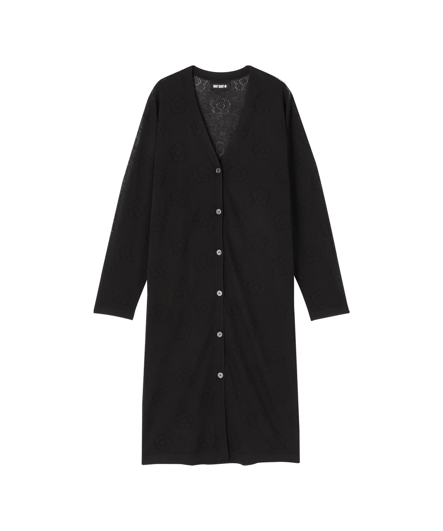 MARY QUANT「アイレットデイジーロング カーディガン」|カーディガン|ブラック