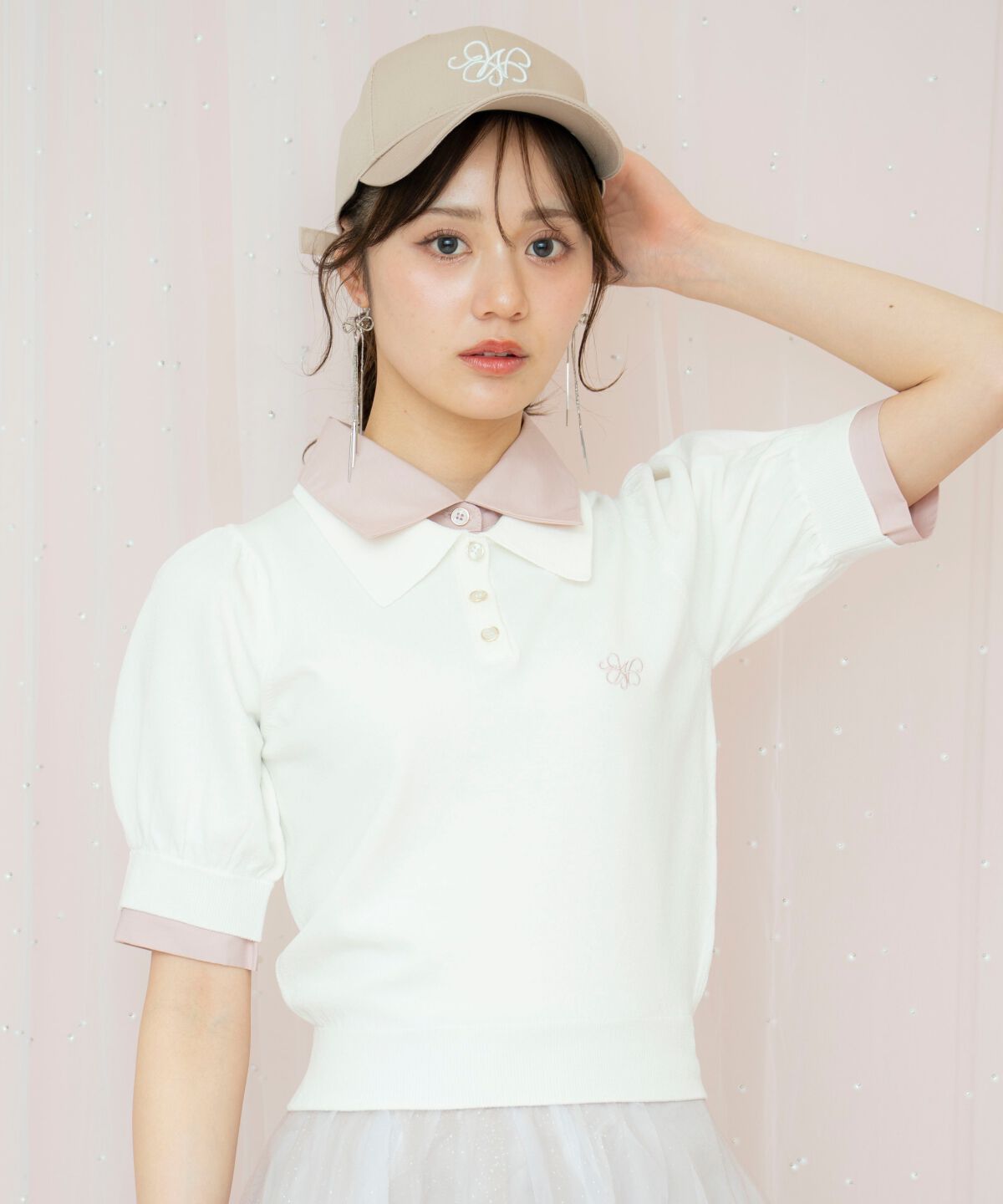 WILLSELECTION「レイヤード風ポロニット」|ニット・セーター|オフ
