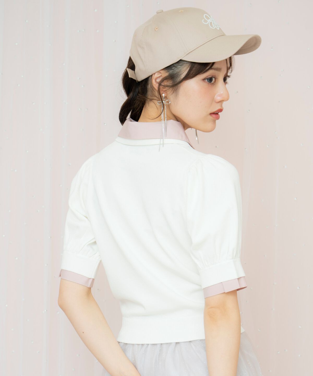 WILLSELECTION「レイヤード風ポロニット」|ニット・セーター|