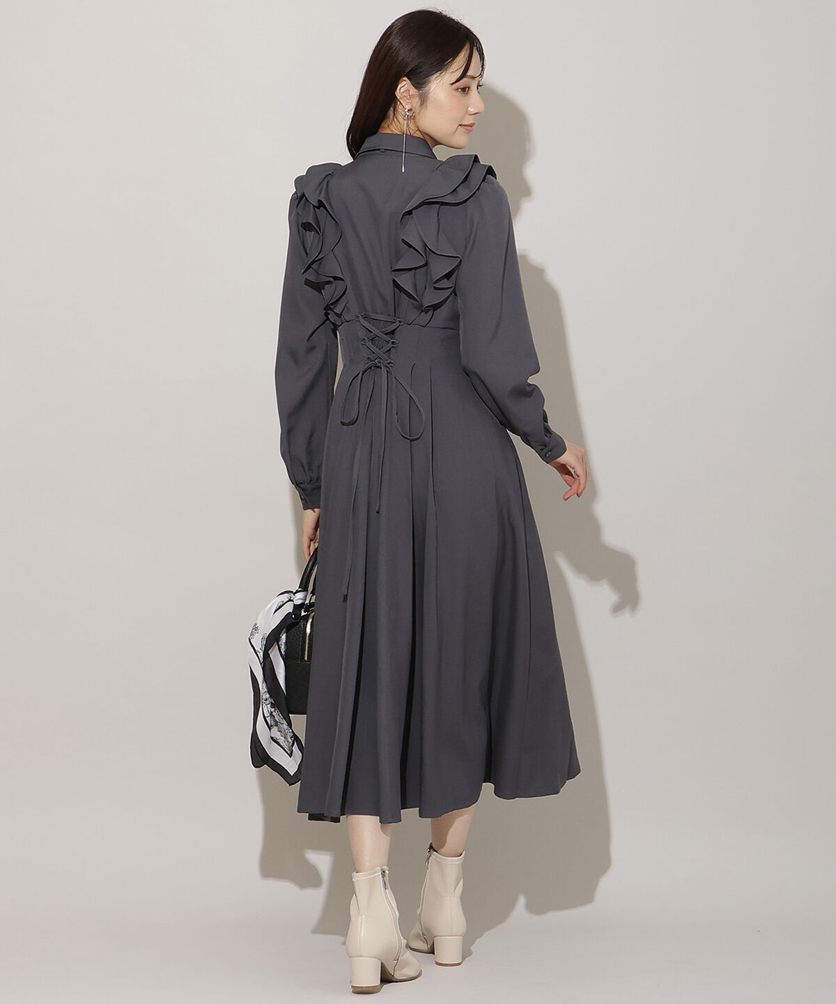 WILLSELECTION「ナローリボンフリルシャツワンピース」|ワンピース|