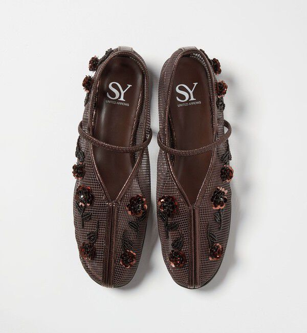 SY UNITED ARROWS「＜SY＞ フラワーメッシュチャイナ フラット20&uarr;」|パンプス|