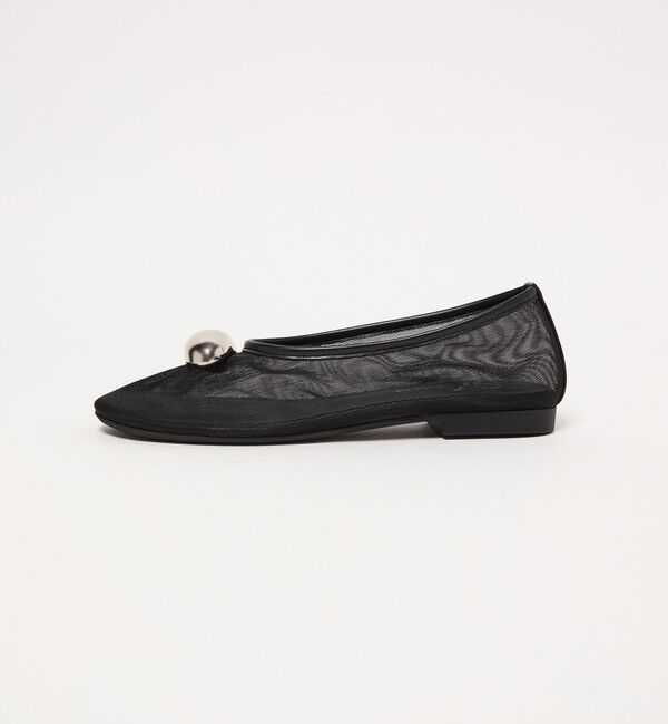 SY UNITED ARROWS「＜SY＞ビッグメタルシースルー フラット15&uarr;」|バレエシューズ|BLACK