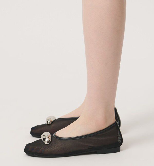 SY UNITED ARROWS「＜SY＞ビッグメタルシースルー フラット15&uarr;」|バレエシューズ|