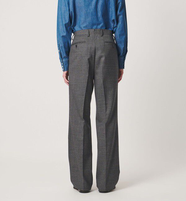 UNITED ARROWS「ハウンドトゥース フレア ノープリーツ スラックス ヨコストレッチ」|スーツ|