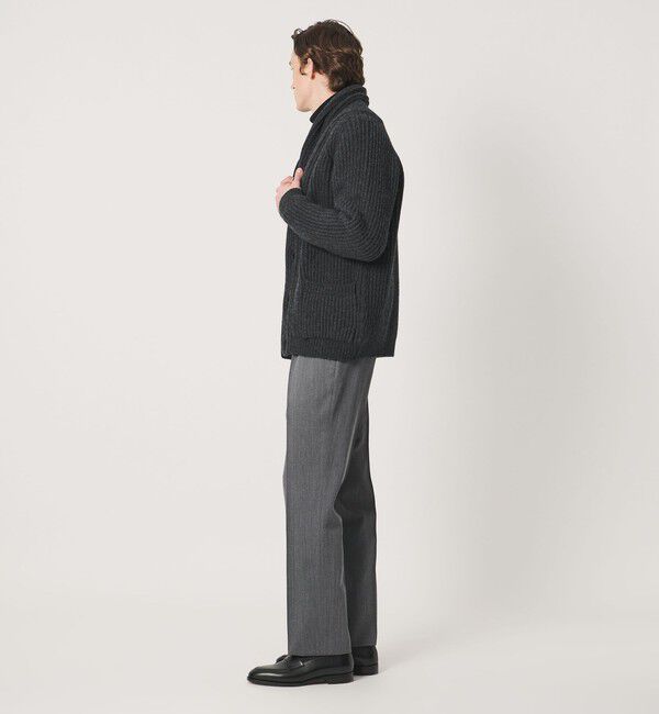 UNITED ARROWS「カバートクロス ツイル サイドアジャスター 1プリーツ テーパード スラックス」|チノ|