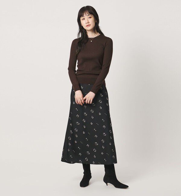 UNITED ARROWS「リブ クルーネック ニット」|ニット・セーター|
