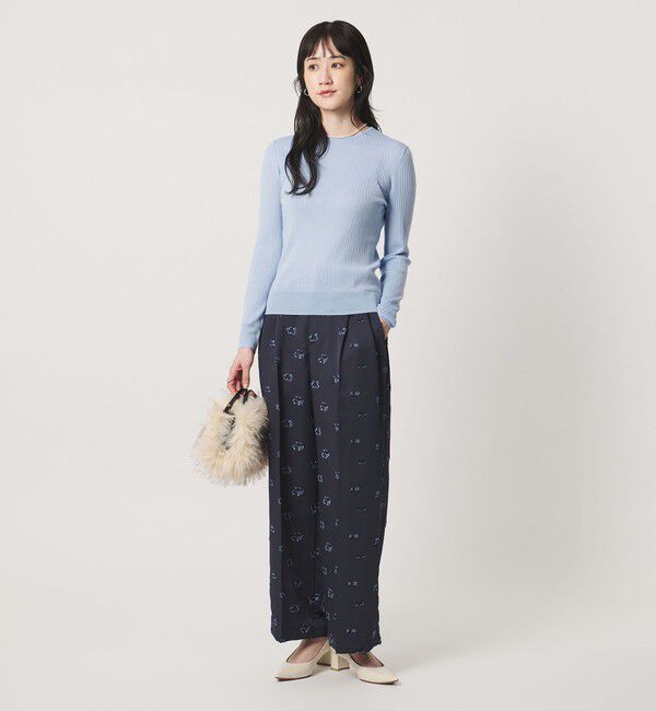 UNITED ARROWS「リブ クルーネック ニット」|ニット・セーター|