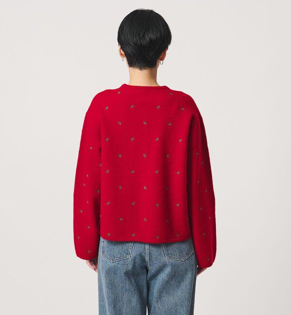 UNITED ARROWS「エンブロイダリー ニット カーディガン」|カーディガン|