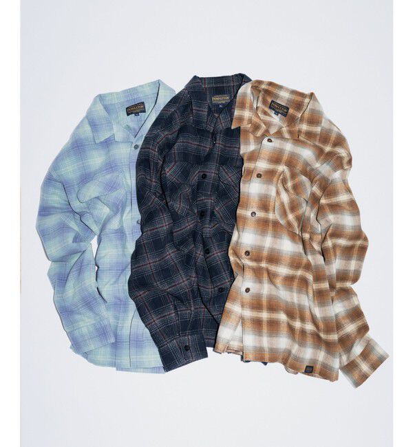 UNITED ARROWS green label relaxing「【別注】＜PENDLETON＞チェック オープンカラー 長袖 シャツ」|シャツ・ブラウス|