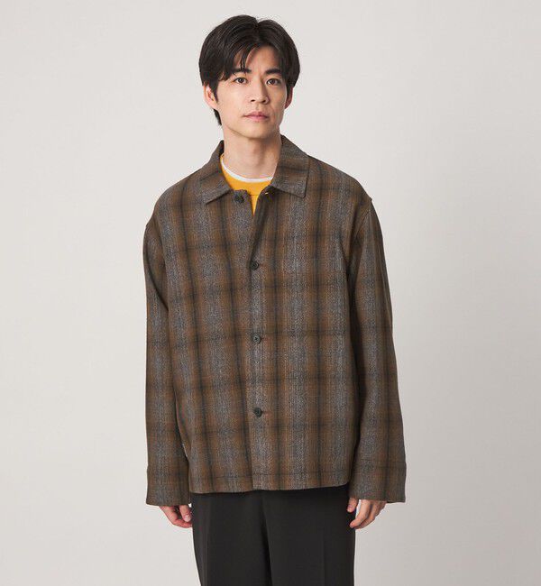 UNITED ARROWS green label relaxing「スペックダイ チェック柄 カバーオール ジャケット」|ブルゾン・スタジャン|