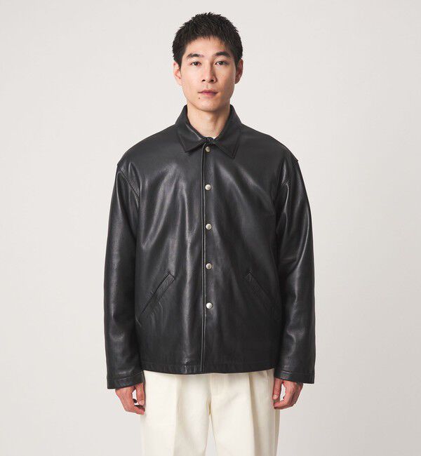 UNITED ARROWS green label relaxing「【別注】＜SKOOKUM＞レザー  ジャケット」|ブルゾン・スタジャン|