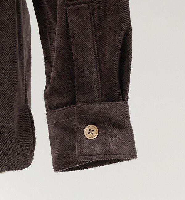UNITED ARROWS green label relaxing「ポリエステル ベロア フラップ 2パッチポケット シャツ羽織り」|シャツ・ブラウス|