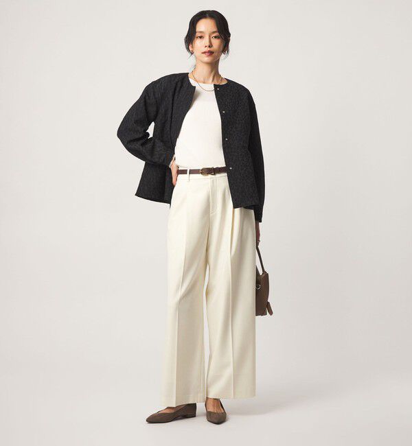 UNITED ARROWS green label relaxing「［size SHORT/TALLあり］Daily Chic サキソニー ワイド パンツ」|スラックス|