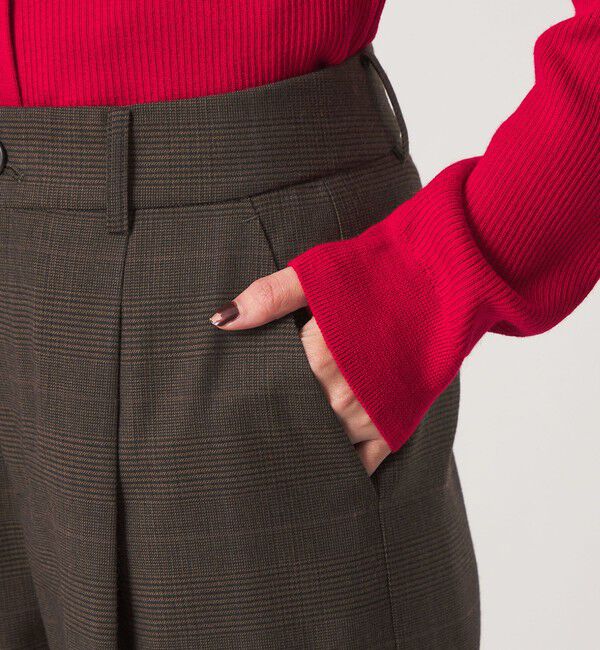 UNITED ARROWS green label relaxing「［size SHORT/TALLあり］Daily Chic サキソニー ワイド パンツ」|スラックス|