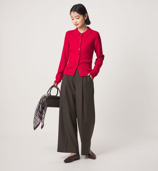 UNITED ARROWS green label relaxing「［size SHORT/TALLあり］Daily Chic サキソニー ワイド パンツ」|スラックス|