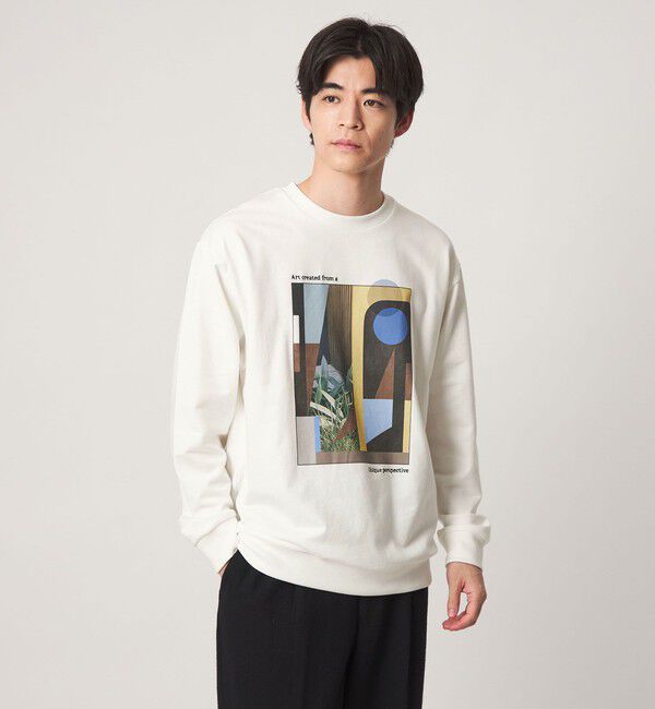 UNITED ARROWS green label relaxing「＜Phospho Graphica＞フレンチ ロングスリーブ Tシャツ スウェット」|スウェット・ジャージ|WHITE