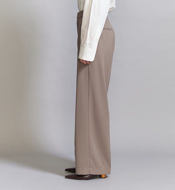 BEAUTY&YOUTH UNITED ARROWS「【WEB限定 Wardrobe DAILY MINIMAL】ダブルクロス タックワイドストレートパンツ ウォッシャブル」|スラックス|