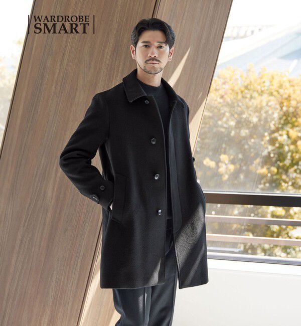 BEAUTY&YOUTH UNITED ARROWS「【WEB限定 WARDROBE SMART】PE メルトン バルカラーコート」|ステンカラーコート|