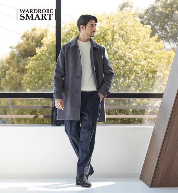 BEAUTY&YOUTH UNITED ARROWS「【WEB限定 WARDROBE SMART】PE メルトン バルカラーコート」|ステンカラーコート|