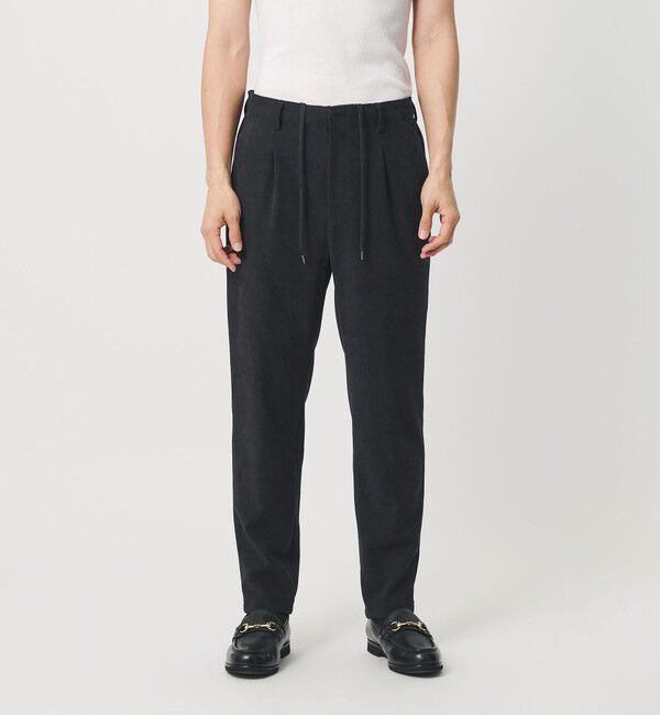 BEAUTY&YOUTH UNITED ARROWS「ブラッシュド ツイル ワンプリーツ テーパード イージーパンツ NO.5 セットアップ対応可能」|チノ|