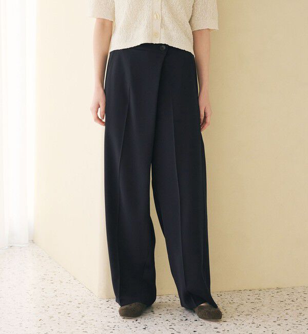 BEAUTY&YOUTH UNITED ARROWS「【WEB限定 Wardrobe DAILY MINIMAL】ダブルクロス ラップパンツ ウォッシャブル」|スラックス|