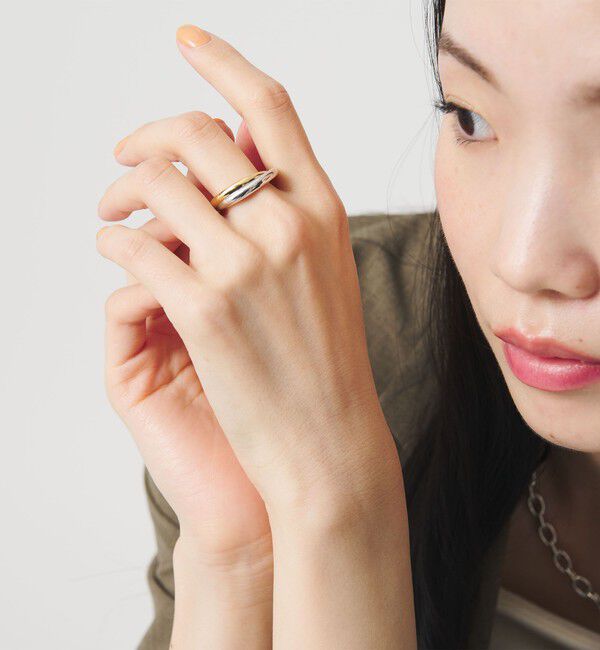 BEAUTY&YOUTH UNITED ARROWS「＜by Preek＞ミックス クロス リング」|リング|