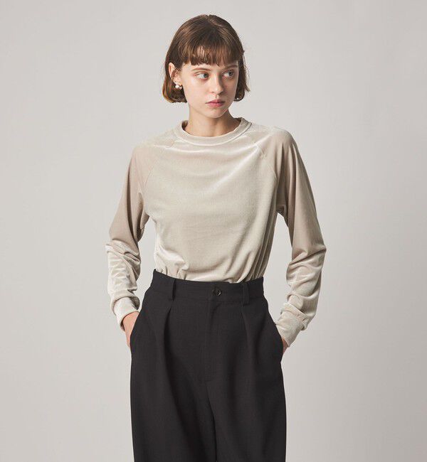 STEVEN ALAN「＜Steven Alan＞ベロア プルオーバー」|Tシャツ・カットソー|OFF WHITE