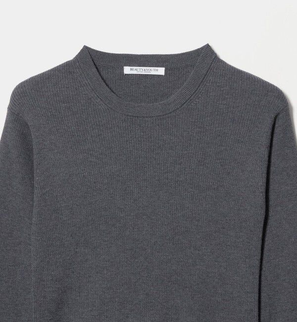 BEAUTY&YOUTH UNITED ARROWS「リブライン ニットプルオーバー ウォッシャブル」|ニット・セーター|
