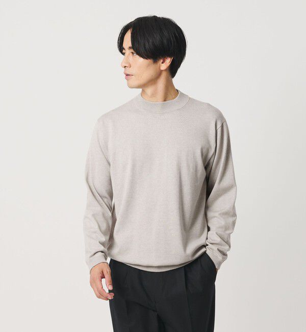 BEAUTY&YOUTH UNITED ARROWS「コットン カシミヤ ジャケットネック ニット ウォッシャブル」|ニット・セーター|