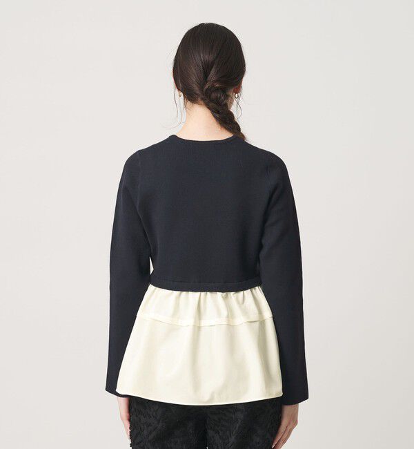 BEAUTY&YOUTH UNITED ARROWS「【WEB限定 Wardrobe DAILY MINIMAL】レイヤードフレアニットプルオーバー ウォッシャブル」|ニット・セーター|