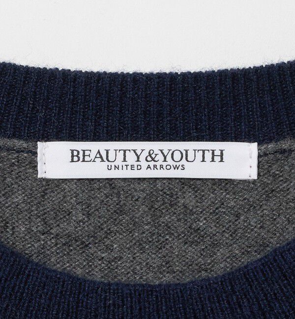BEAUTY&YOUTH UNITED ARROWS「ウールカシミヤ ２トーン レイヤード ニットプルオーバー」|ニット・セーター|
