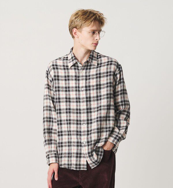 BEAUTY&YOUTH UNITED ARROWS「ウールブレンド チェック レギュラー シャツ GRANDE型」|シャツ・ブラウス|