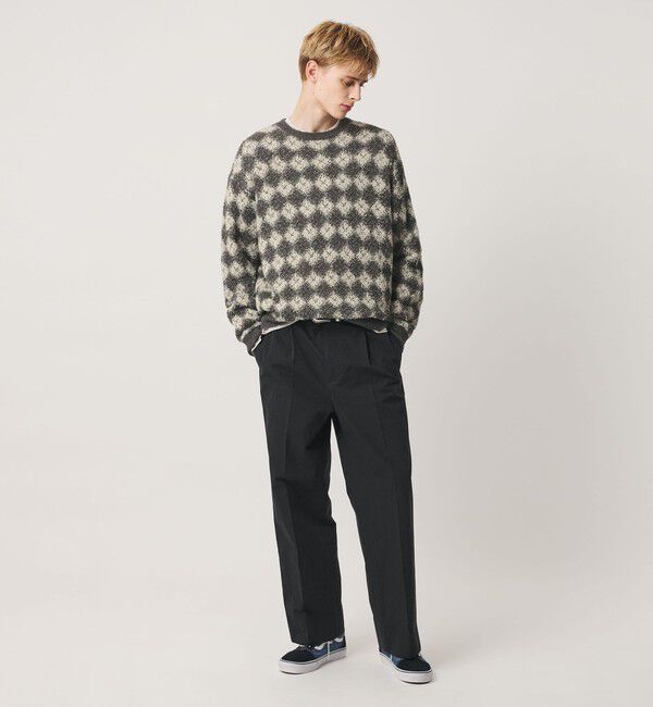 BEAUTY&YOUTH UNITED ARROWS「カールヤーン ブラー パターン クルーネック ニット」|ニット・セーター|
