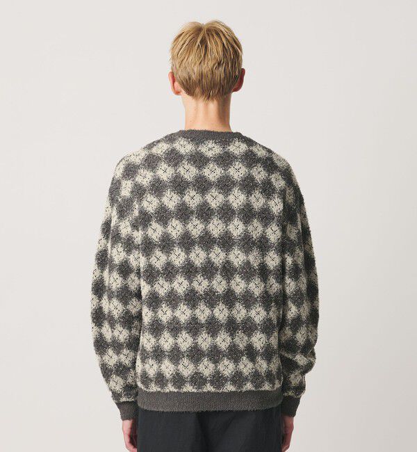 BEAUTY&YOUTH UNITED ARROWS「カールヤーン ブラー パターン クルーネック ニット」|ニット・セーター|