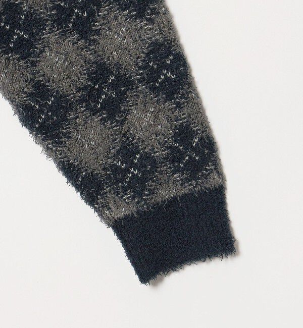 BEAUTY&YOUTH UNITED ARROWS「カールヤーン ブラー パターン クルーネック ニット」|ニット・セーター|