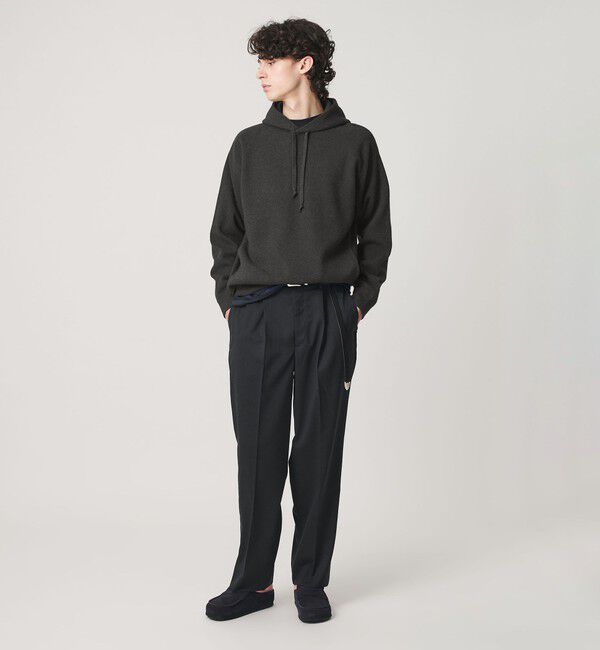 BEAUTY&YOUTH UNITED ARROWS「コットン カシミヤ ミラノリブ スウェットライク ニット パーカー」|ニット・セーター|