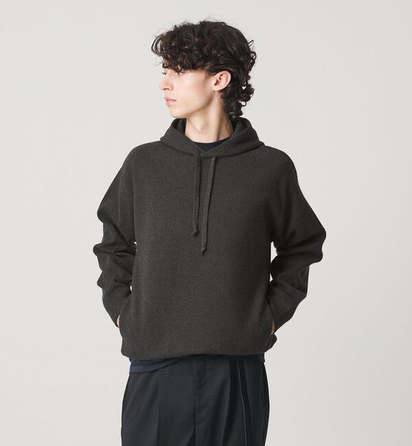 BEAUTY&YOUTH UNITED ARROWS「コットン カシミヤ ミラノリブ スウェットライク ニット パーカー」|ニット・セーター|