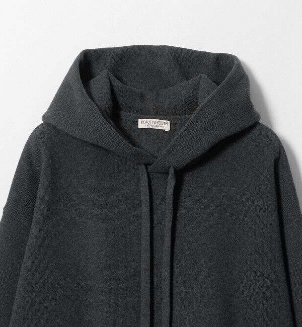 BEAUTY&YOUTH UNITED ARROWS「コットン カシミヤ ミラノリブ スウェットライク ニット パーカー」|ニット・セーター|