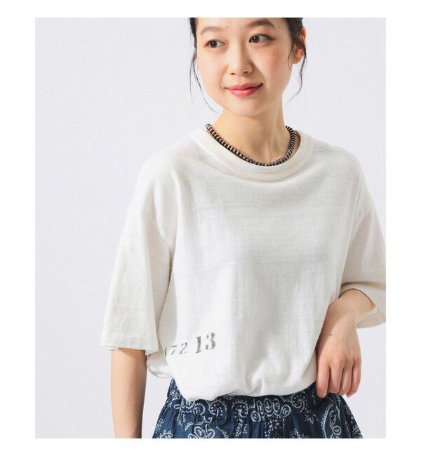 BEAMS SELECTION for WOMEN「【別注】WAREHOUSE & CO. / ステンシル13 Tシャツ」|Tシャツ・カットソー|