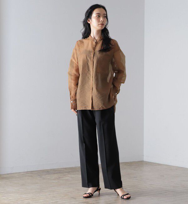 Demi-Luxe BEAMS 「AK+1 / スーパーブラック ストレートパンツ」|スラックス|