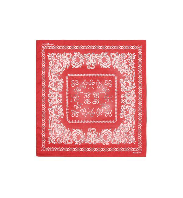 BEAMS SELECTION for WOMEN「【別注】ELEPHANT BRAND / デッドストックフェード 下鼻 バンダナ」|ハンカチ|RED