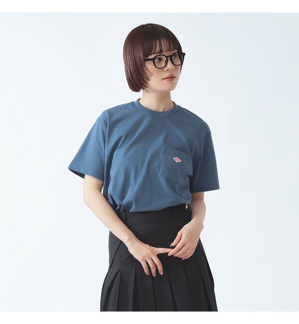 BEAMS SELECTION for WOMEN「DANTON / ポケット Tシャツ　26SS 洗濯可 ロゴオーバーサイズ リラックス メンズライク ダントン」|Tシャツ・カットソー|