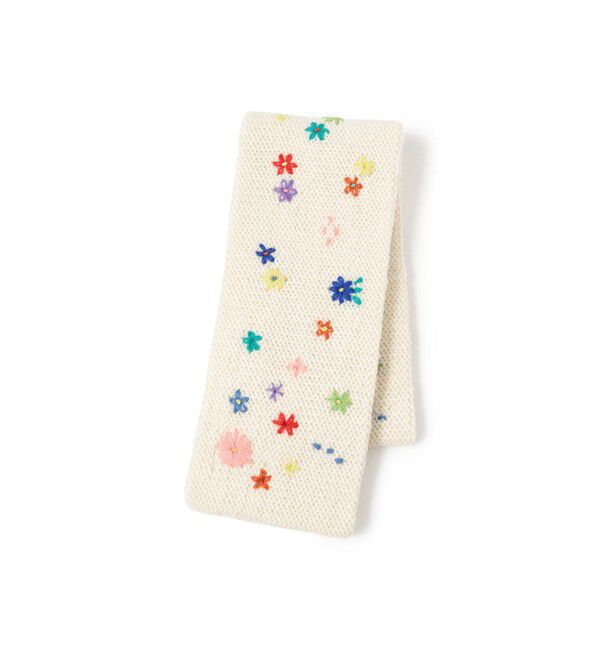 BEAMSBOY「手編み フラワー 刺繍 マフラー」|マフラー|