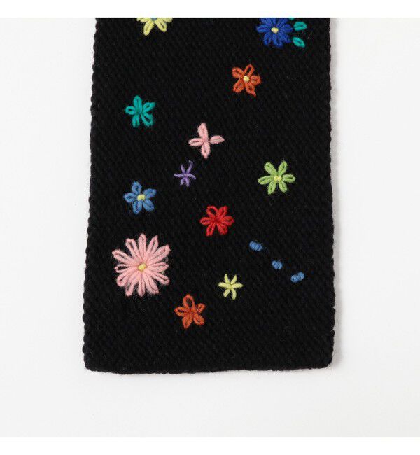 BEAMSBOY「手編み フラワー 刺繍 マフラー」|マフラー|