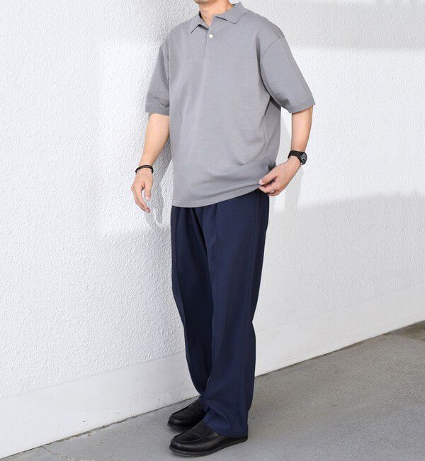 SHIPS any「SHIPS any:〈接触冷感〉ハイゲージ リネンミックス サマー ニット ポロシャツ 25SS◇」|ポロシャツ|